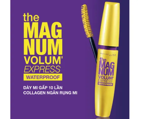 Mascara Làm Dày Mi Maybelline The Magnum Volum Express Waterproof